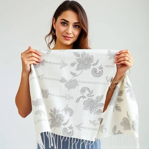 Estilista con tela de lino espa&radic;&plusmn;ol y patrones de moda